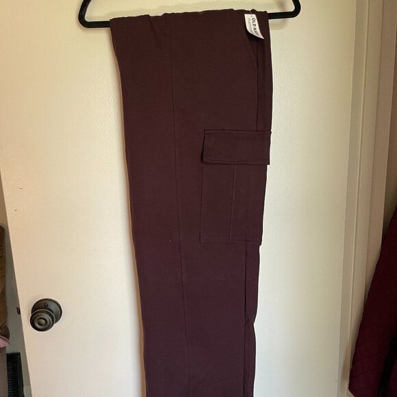NWT 2X Old Navy Active High Rise Wide Leg Maroon Pants - Picture 1 of 5